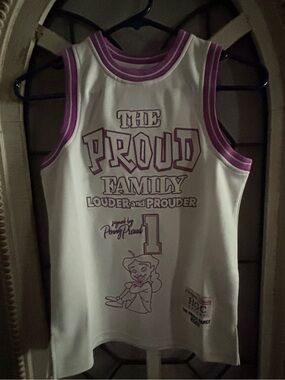 Proud Family Graphic Tank Top - White & Purple